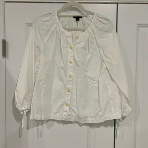 J. Crew Cream Button-Up Blouse